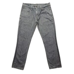 Levi's 511 Gray Denim Jeans Slim‎ Fit Sz 33 Fits 31" Retro Western Grunge Y2K